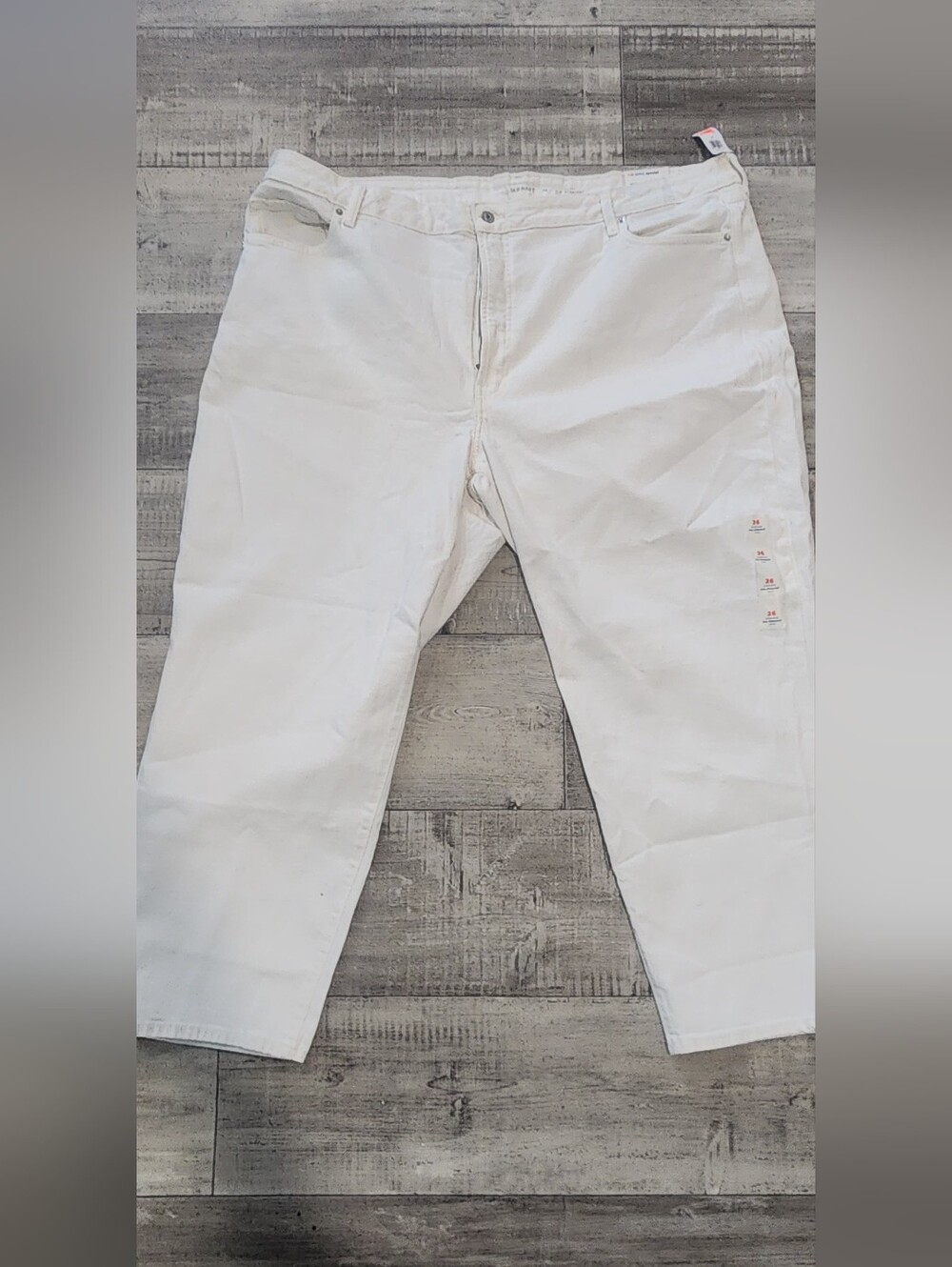 Old Navy Women's White Straight-Leg Pants